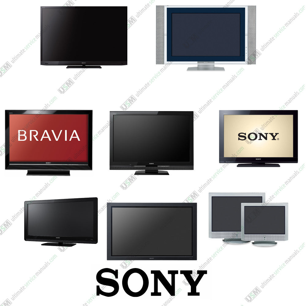 SONY Ultimate TV LCD PLASMA LED repair service manuals (PDFs on DVD